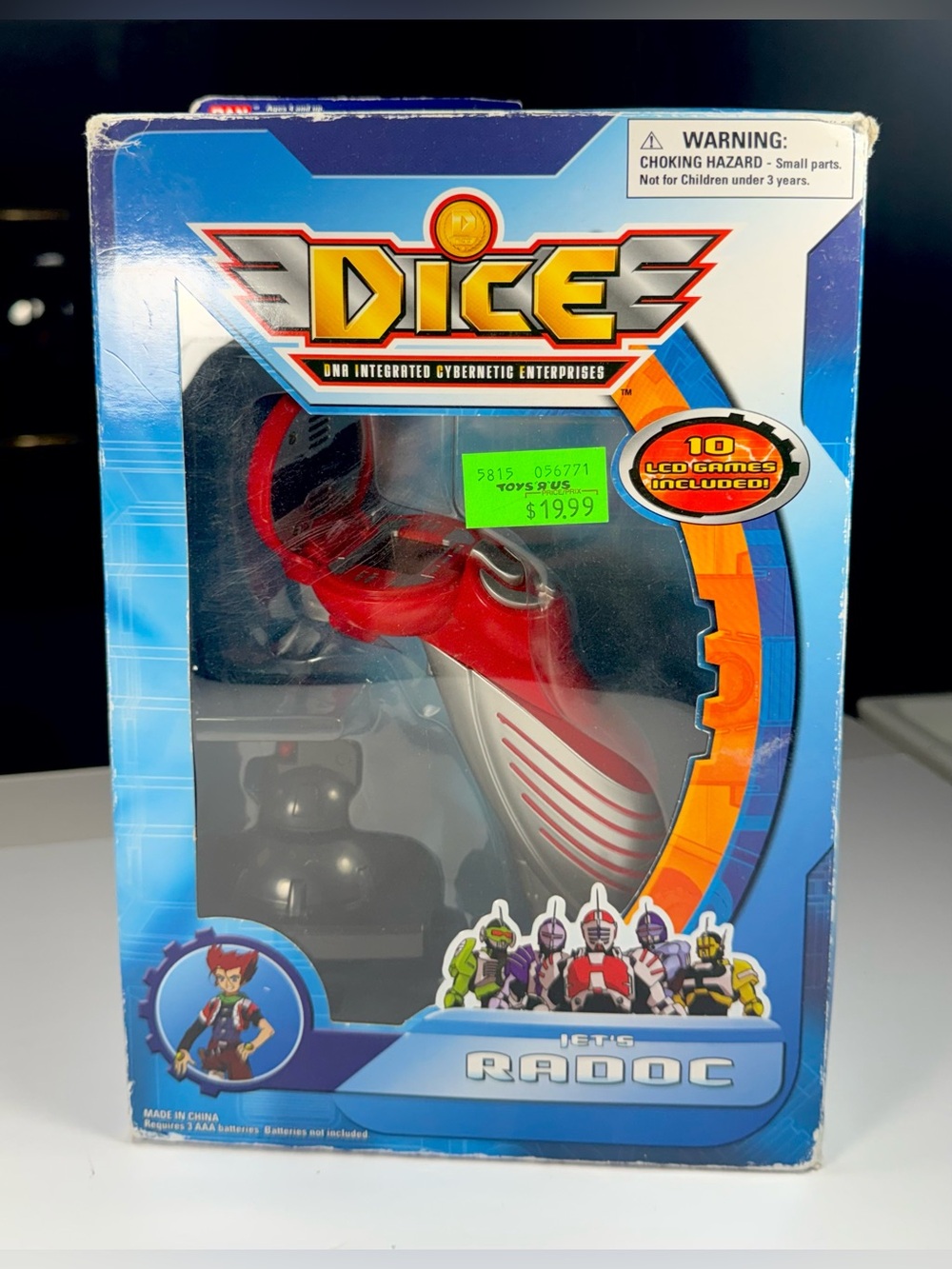 Vintage 2004 Bandai D.I.C.E. Jet's Radoc Handheld Electronic Game Toys R Us New!